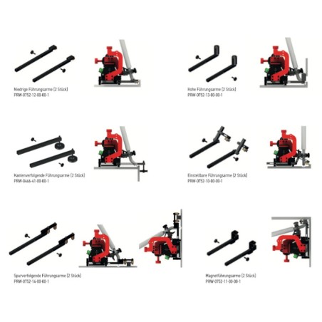 Führungsarme für Flexible Schiene PROMOTECH / Traktoren satz für 2 Arme - PRW-0752-14-00-00-0 - -